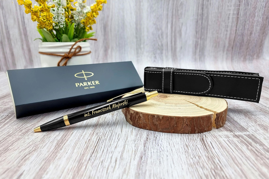 Długopis Parker IM czarny GT z GRAWEREM + ETUI