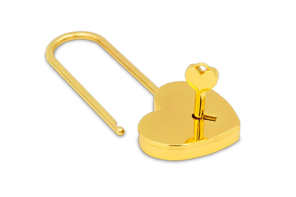 Kłódka Miłości na most z GRAWEREM Długa Gold