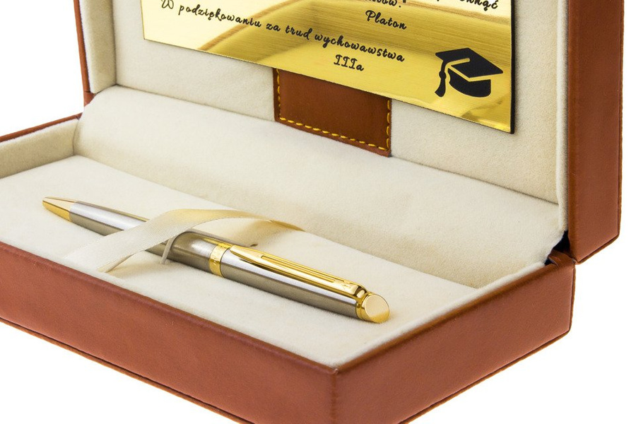 Długopis Waterman Hemisphere GT stalowy z GRAWEREM Pudełko
