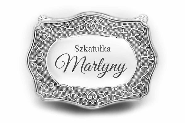 Posrebrzana Szkatułka na Biżuterię GRAWER JTB102