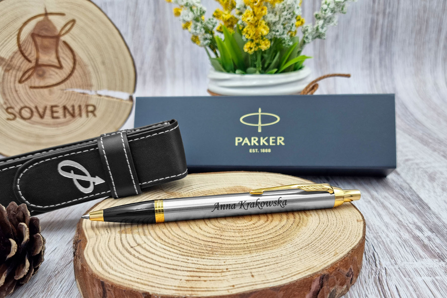 Długopis Parker IM Brushed GT z GRAWEREM + ETUI