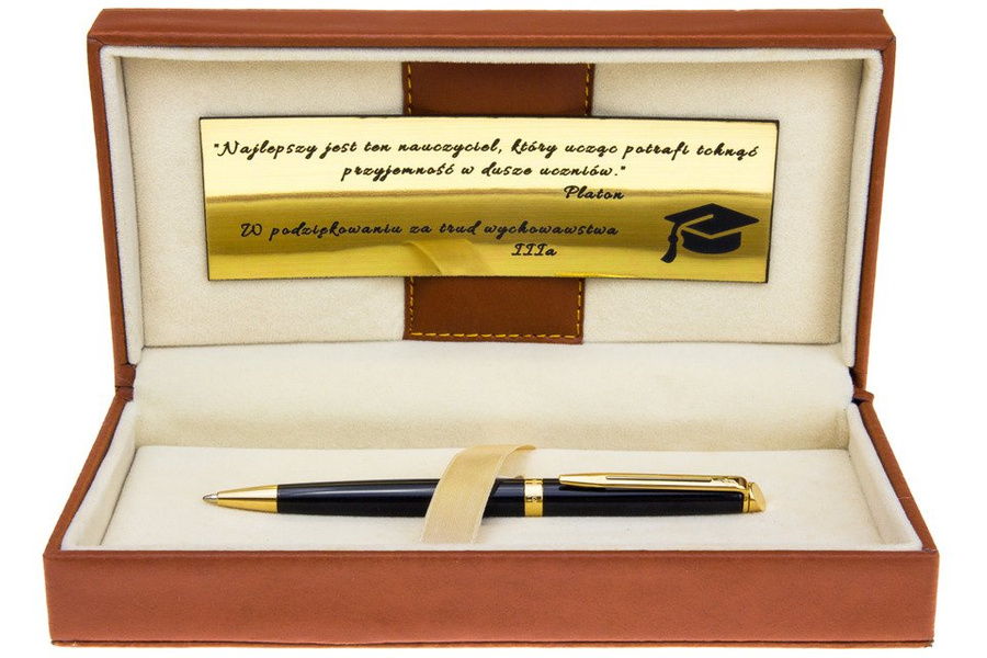 Długopis Waterman Hemisphere GT czarny z GRAWEREM Pudełko